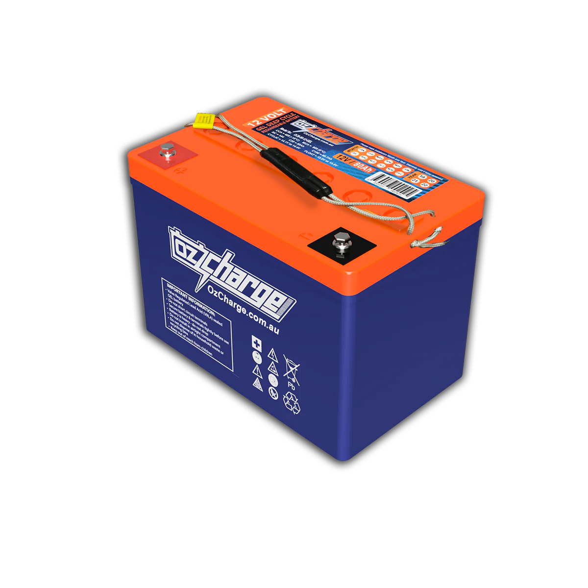 12v 80ah Gel Deep Cycle Battery Ozcharge Mobility Scooter Batteries 6730