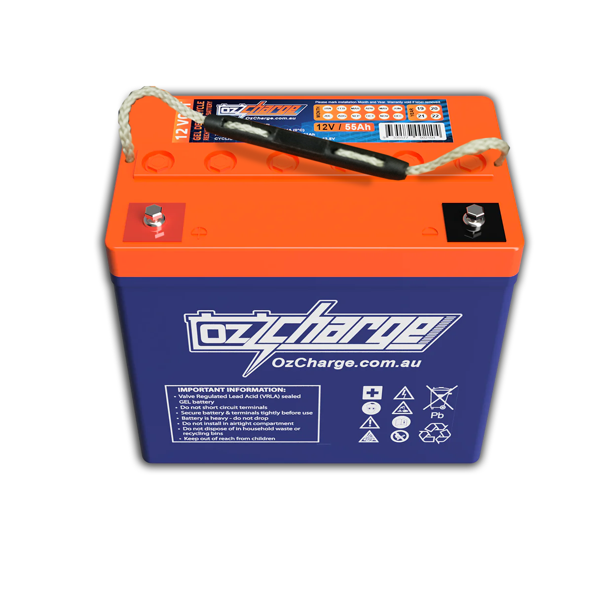 12v Mobility Scooter Batteries Ozcharge 12v 55ah Gel Dc Battery 9877