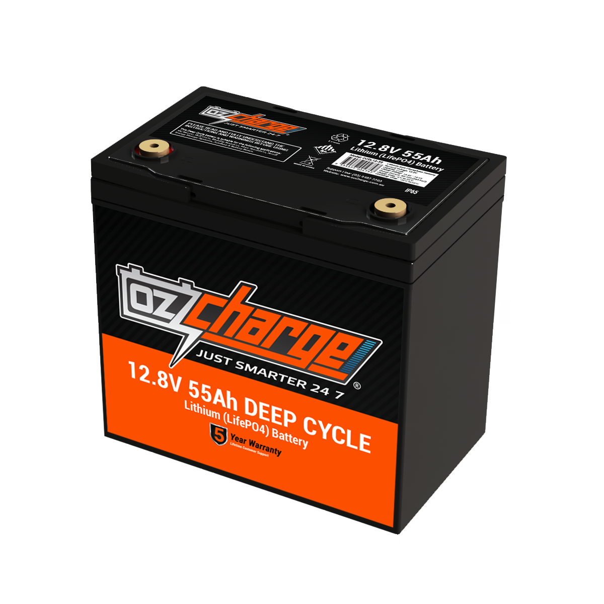 12v 55ah Lithium Lifepo4 Deep Cycle Battery Ozcharge 6372